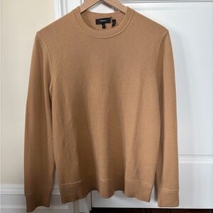 NWOT Theory Men's Hilles Camel Crewneck Cashmere Sweater